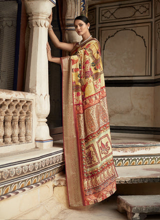 Multi color dola viscose saree for women online
