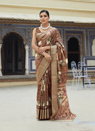 Multi color printed dola viscose saree for women price
