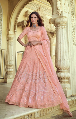 Pink lehenga bridal Jewellery