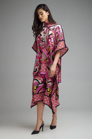 diamond crepe kaftan dress