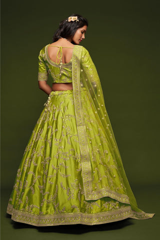 Green Color Chaniya Choli for Function