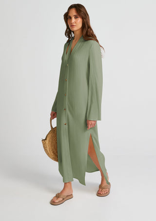 Stunning Mint Green Kaftan Dress