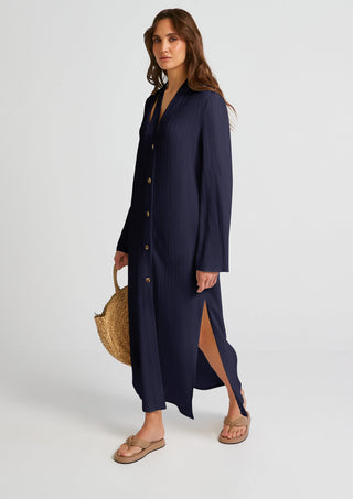 Premium Navyblue Kaftan Set For Women