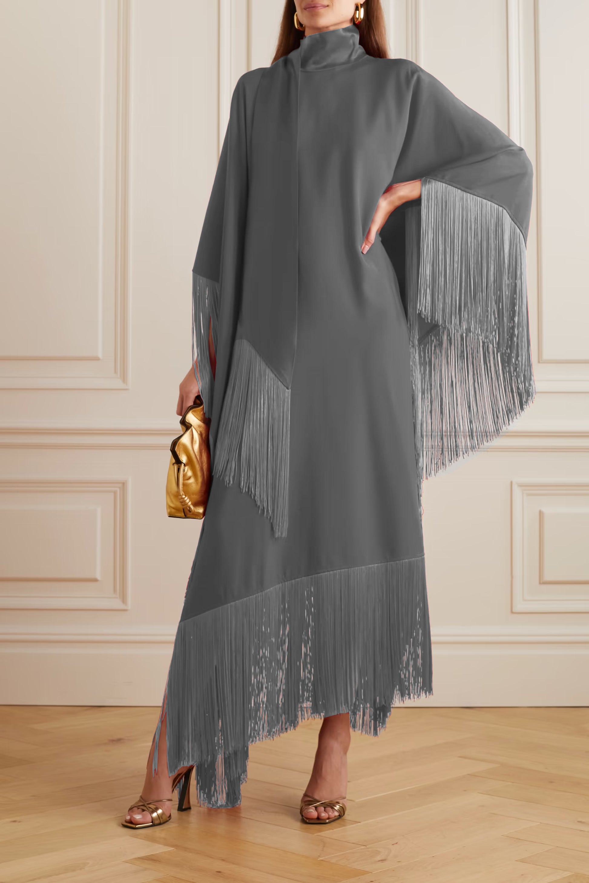 grey beautiful kaftan for girl