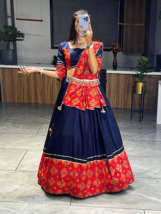 Navy Blue Lehenga for Wedding
