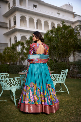 Dola Silk Lehenga Blouse designs
