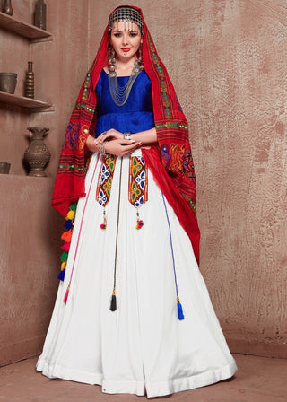 White Chaniya Choli for Navratri
