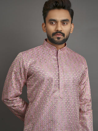 Multicoloured Thread Embroidery Kurta For Men's