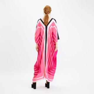 Pink Soft Silk Kaftan