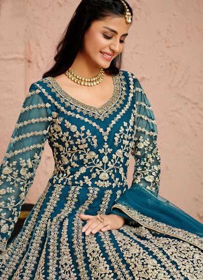 Rama color net long gown online shopping
