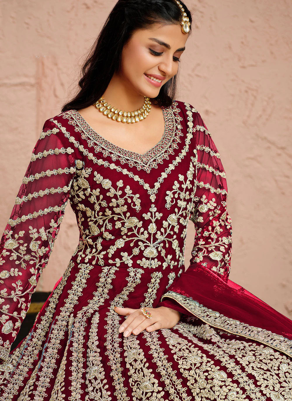 Red Long Gown for Women
