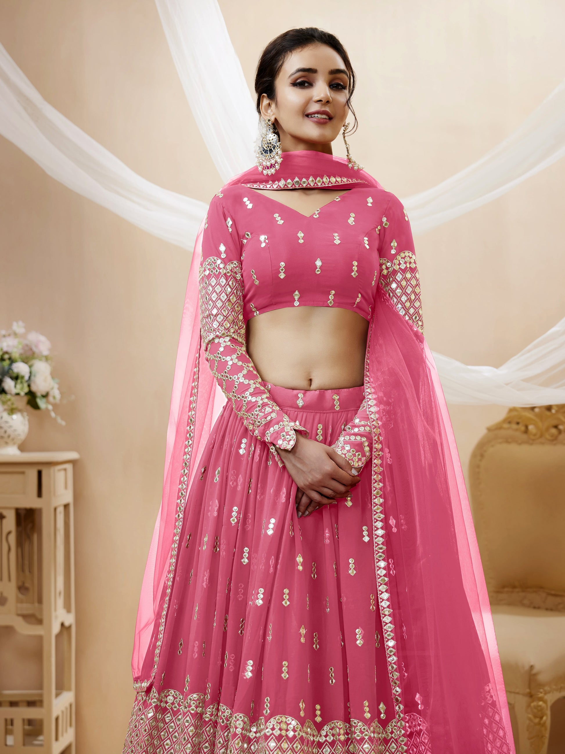 Pink Lehenga Choli