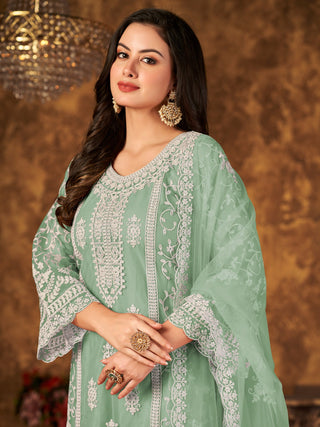 Pista color net sharara suit online shopping