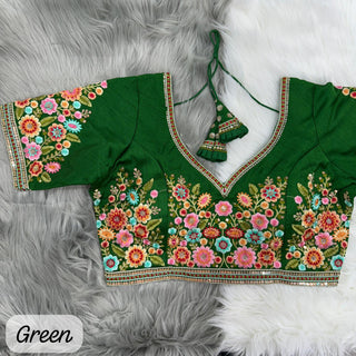 Beautiful Green Blouse For Lehenga Choli