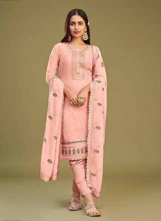 Peach colour Suit with Dupatta
