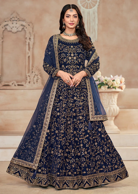 Blue Velvet Dress for Wedding
