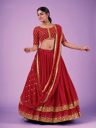 Pure Georgette Lehenga Choli With Dupatta