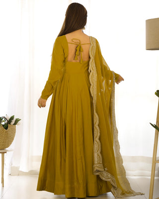 Gown with dupatta for women