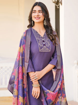 Lavender color vatican salwar suit for party
