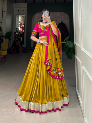 Plain lehenga with designer blouse online