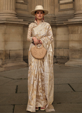 Beige linen saree for women with price
