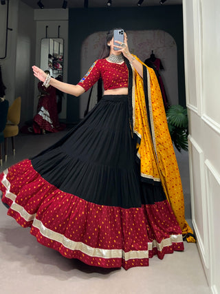 Fancy gamthi work lehenga choli