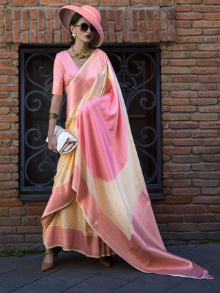 Pink handloom silk sarees with price
