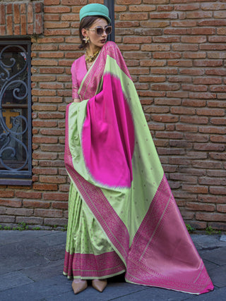 Pink handloom silk sarees online
