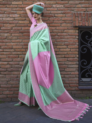 Pure pink handloom silk sarees
