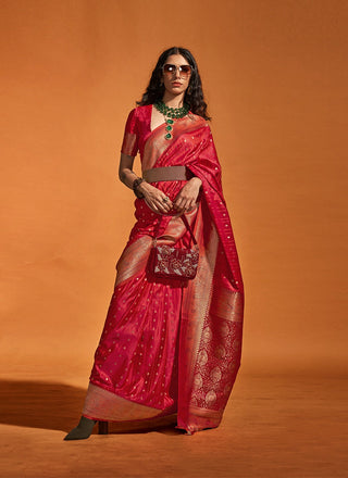 Red satin silk saree for women price
