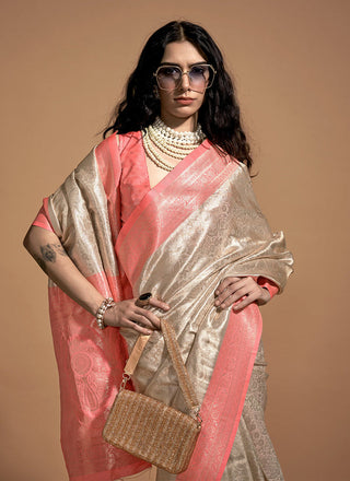 Pink Kanjivaram Saree For Bride
