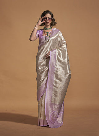 Lavender Kanjivaram silk saree for women price