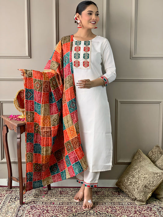 Off white viscose salwar suit for women images
