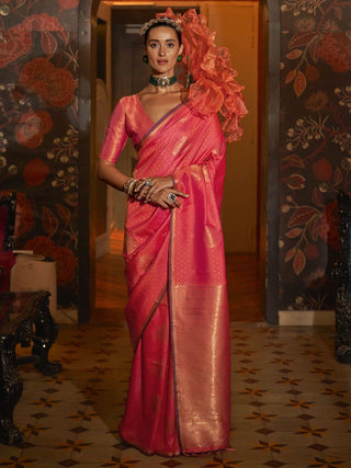 Pink colour Saree for wedding
