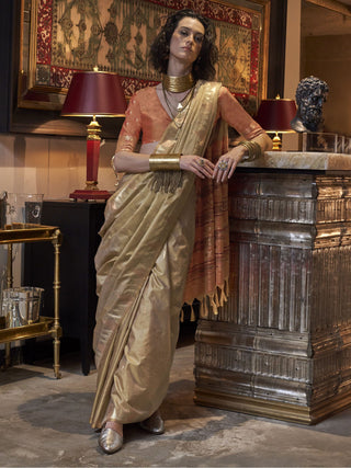 Beige silk saree for women with price
