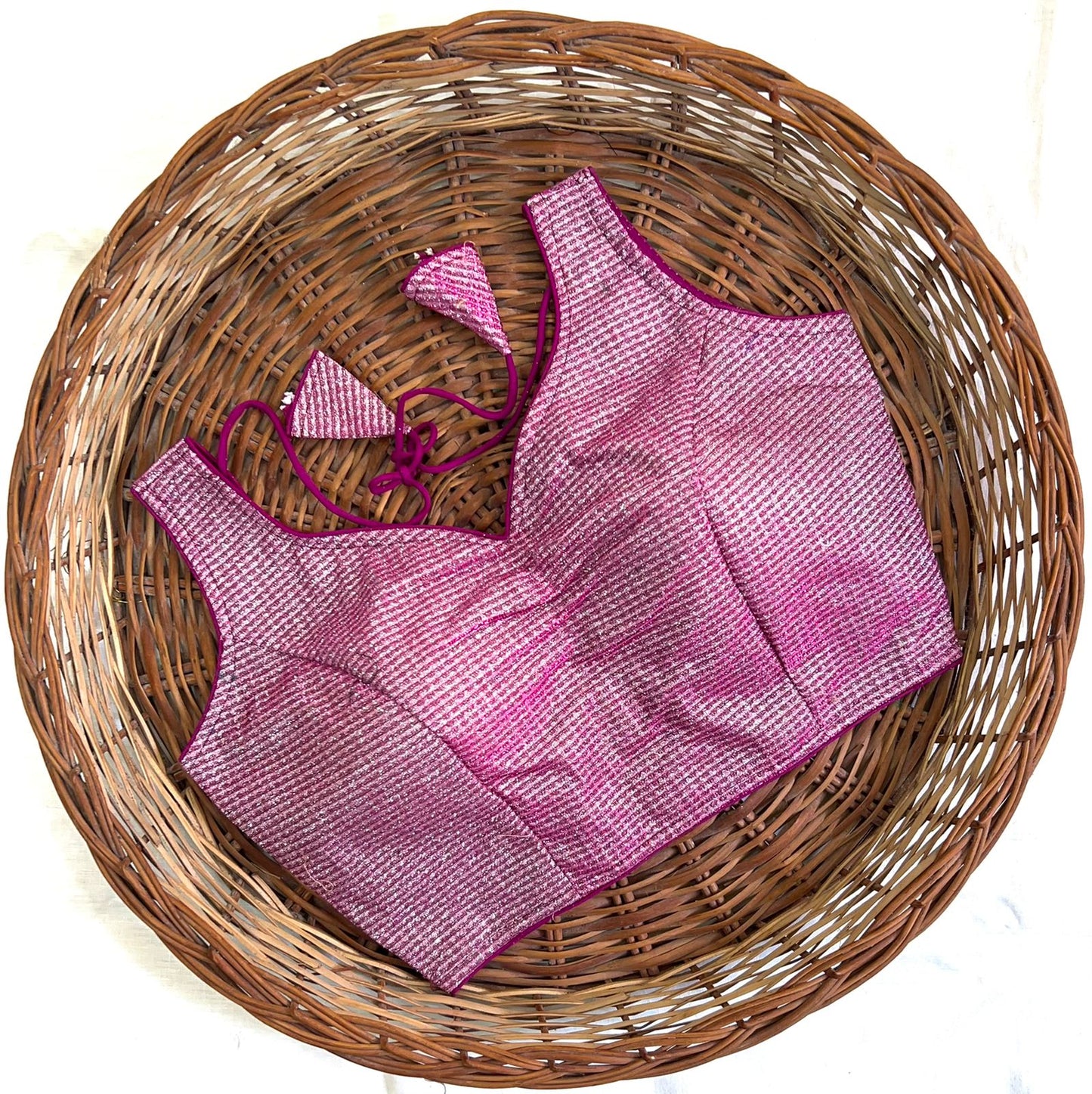 Pink color imported blouse for party