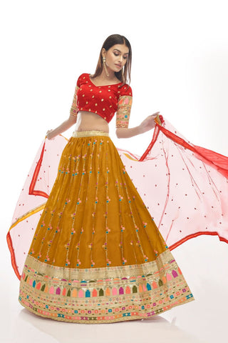 Mustard Yellow Lehenga for Haldi