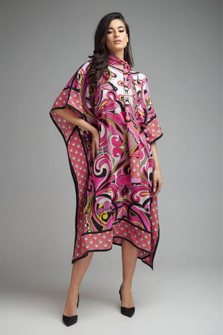 Women diamond crepe kaftan dress