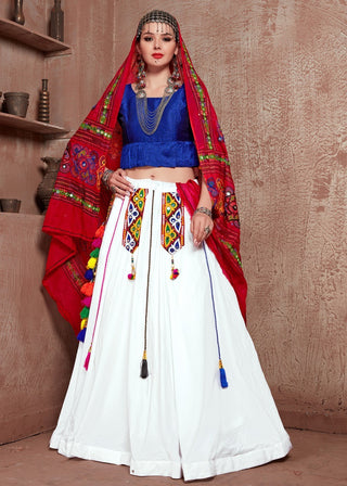 White navratri lehenga choli for women with price
