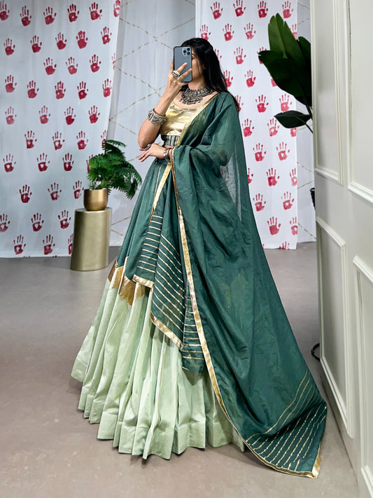 Sea green lehenga combination
