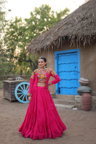 Navratri lehenga choli with koti