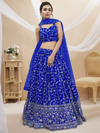 blue lehenga choli for women