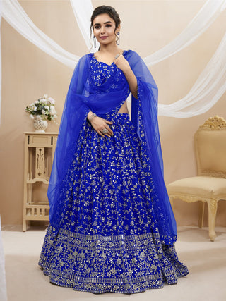 blue lehenga choli for wedding