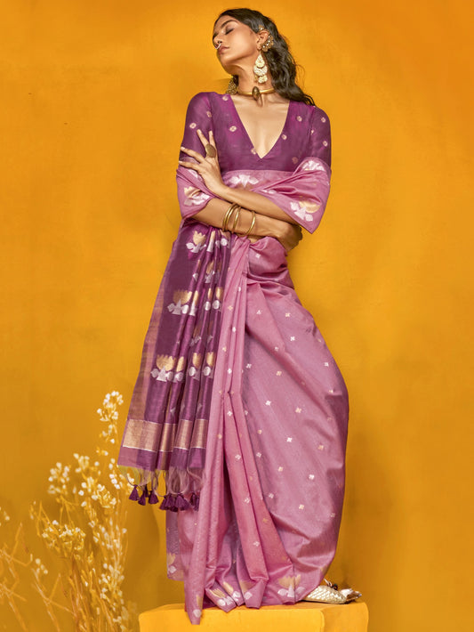 Pink color tussar silk saree for women price
