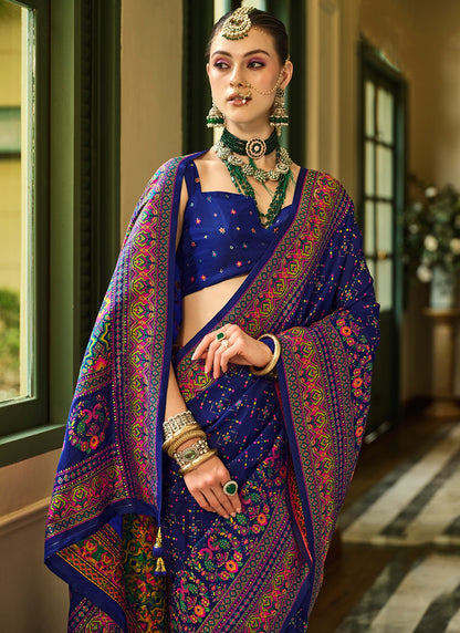Royal Blue Banarasi Saree
