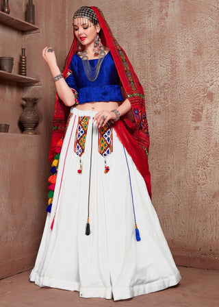 White navratri lehenga choli for women online shopping
