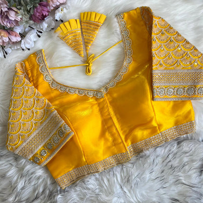Heavy Soft Silky Zimichoo Readymade Blouse for Saree