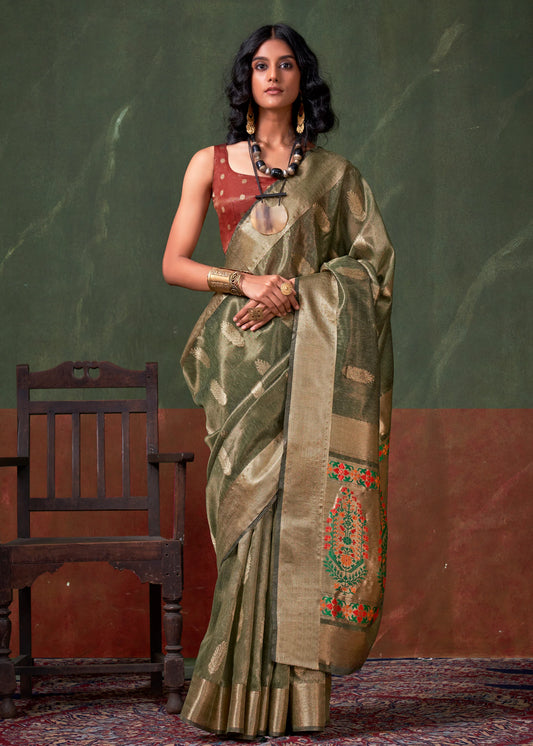 Paithani tissue saree for women online shopping
