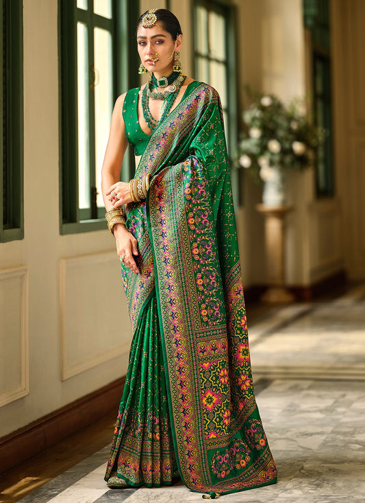 Green Banarasi Saree for Wedding
