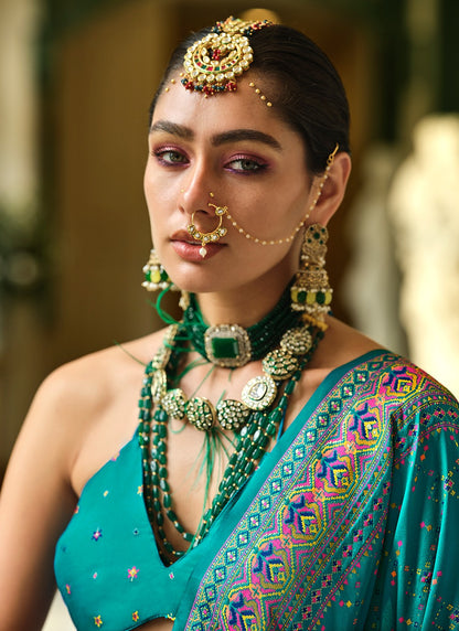 Rama banarasi silk saree for women 
